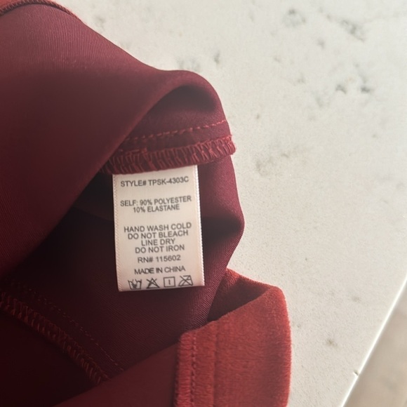 Skylar + Madison Faux Suede Rust Red Skirt Size S - Picture 5 of 5